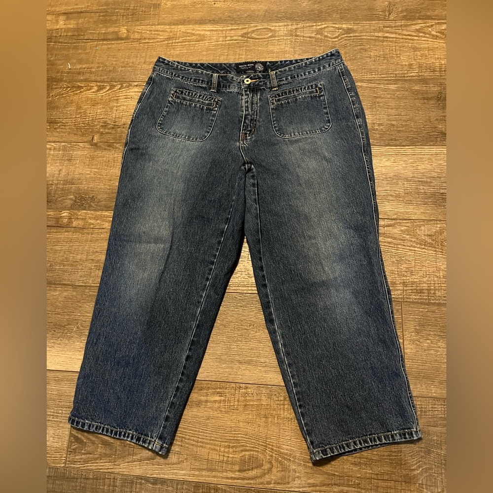 Venezia Jeans Women's Dark Blue Ankle Cropped Jeans
